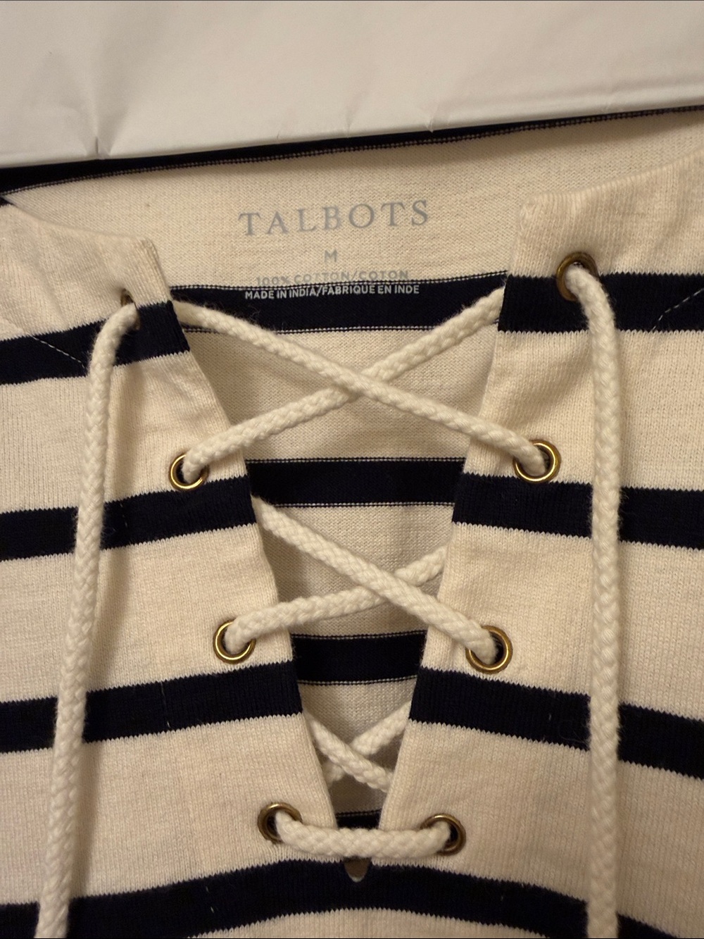 Talbots heavy 100% cotton Mariner Top - Picture 3 of 6